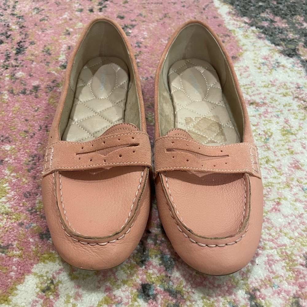 Peach Lands’ End Loafers Size 10M